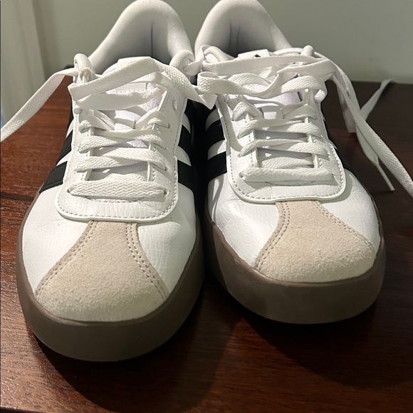Adidas White Black Sneakers with Brown Gum Sole - Picture 7 of 10